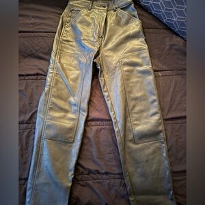 Black Aritzia Leather Pants